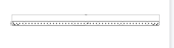 Módulo PCB 50 W Tiras de luzes lineares 560 mm Conectores Zhaga 120/230 V